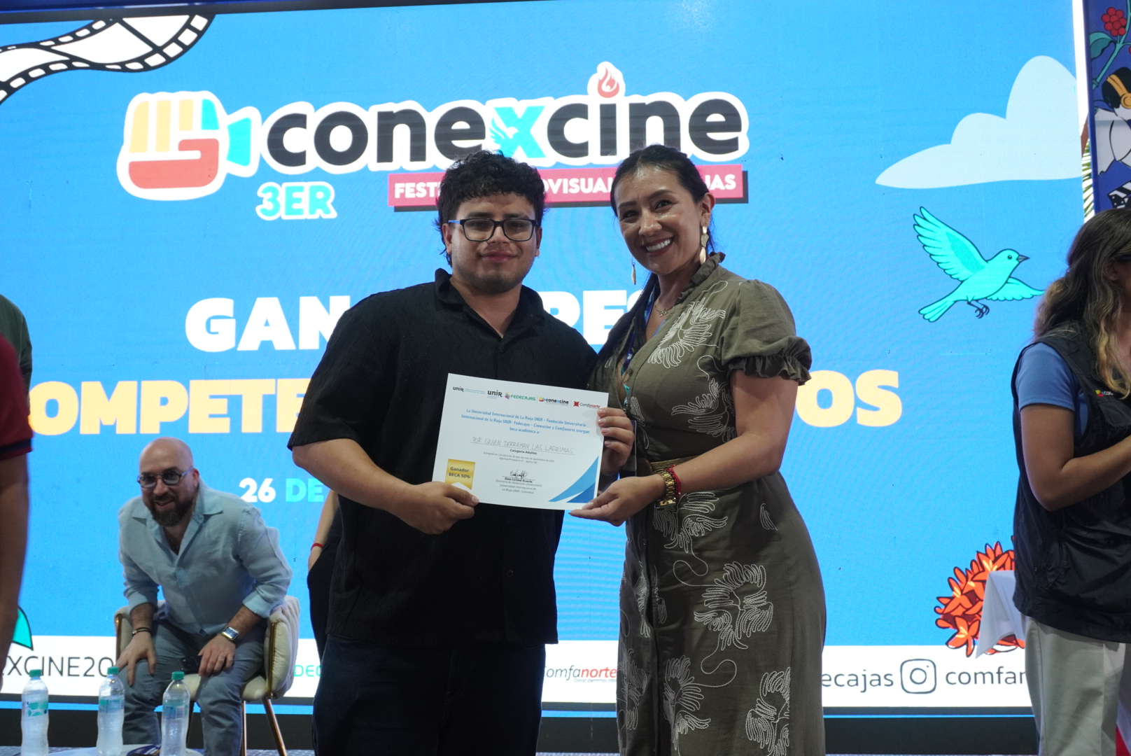Reconocimiento Beca UNIR a Por quién derraman las lágrimas en CONEXCINE 2026
